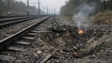 Російський удар по залізниці в Запоріжжі