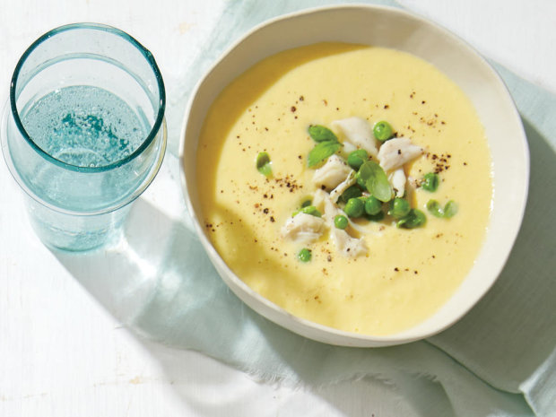 Рецепт ніжного крабового супу з кукурудзою