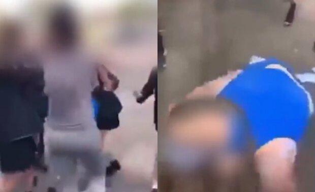 Бійка школярів, кадри з відео
