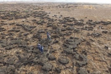 Дроны помогают тушить торфяники в Черниговской области (фото)