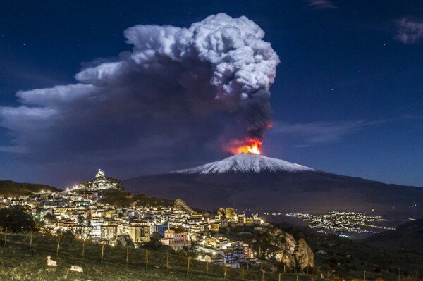 началось новое извержение вулкана Этна