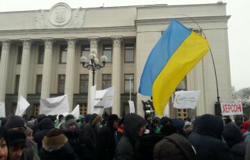 Митинг фермеров под Верховной Радой, фото: Znaj.ua