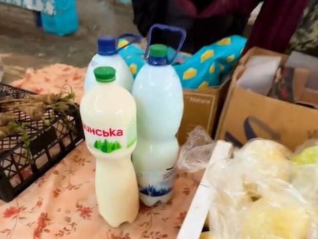 Молочні продукти з ринку. Фото TikTok