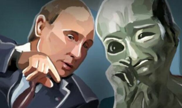 Путін і інопланетянин, скріншот: YouTube