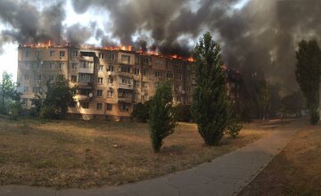 Пожар в Новой Каховке, фото Facebook