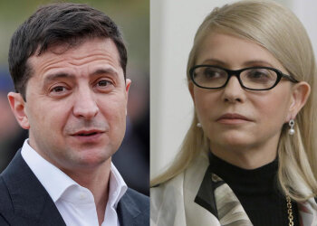 Зеленский и Тимошенко, коллаж znaj.ua