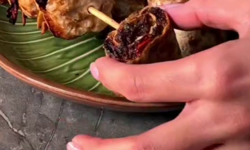 Шашлычки в лаваше, кадр с видео