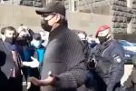 Протестующие под Кабмином, скриншот видео