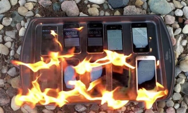 Заради експерименту відеоблогер спалив усю лінійку  iPhone