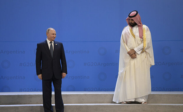 Путин и наследный принц Саудовской Аравии