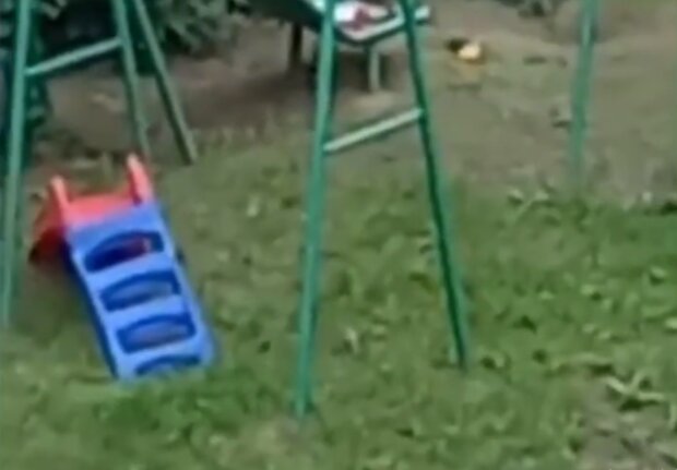 Щури на дитячому майданчику, кадр з відео