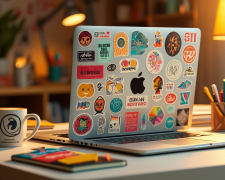 Наклейки на ноутбуці: фото з вільних джерел