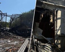 Наслідки удару по депо «Нової пошти» у Дніпрі
