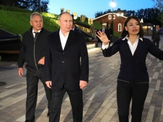 Владимир путин в Кронштадте, кадр из видео