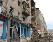 Зруйнований будинок у Харкові, фото: Telegram Харків зараз