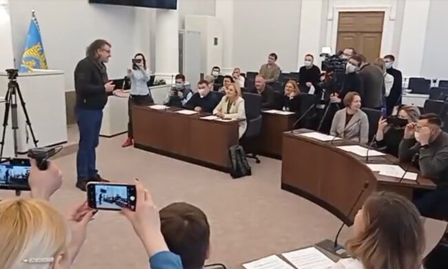 Депутатский хор, скриншот с видео