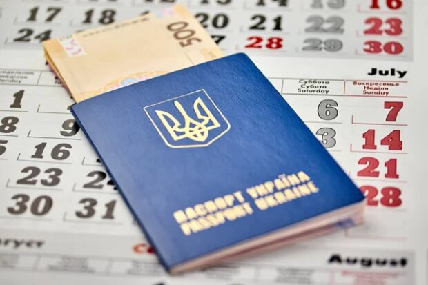 Гроші та паспорт України / фото
