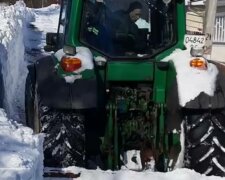 Снігопад у селі на Тернопільщині, фото: скріншот з відео