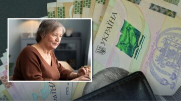 Пенсіонерка з грошима в руках