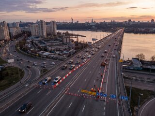 Південний міст Київ перекриття руху