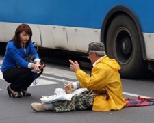 В Виннице мужчина посреди улицы угрожал самоподжогом (фото)