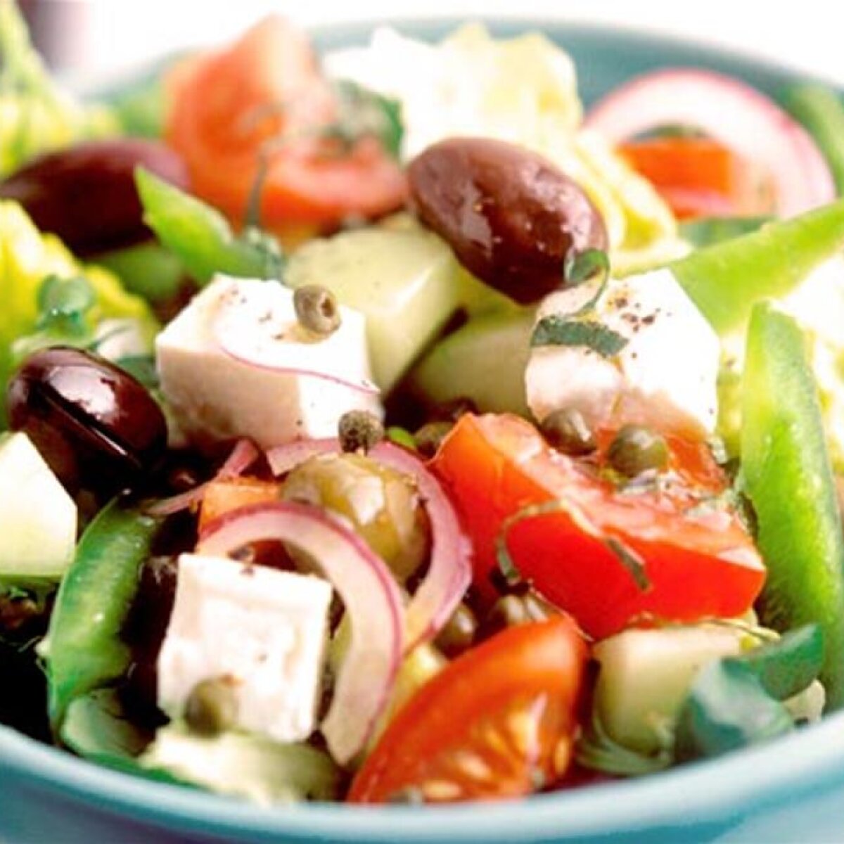 Греческий салат с сыром фета — рецепт с фото пошагово