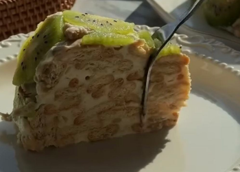 Торт с киви и бананом: фото скрин рецепта