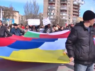 Російський мітинг, фото: скріншот із відео