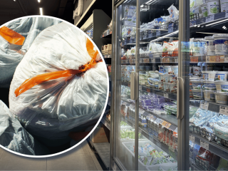 Продукты в АТБ и мусорные мешки