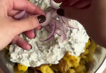 Картофельный салат, кадр из видео