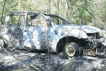 Машину силовиків в зоні АТО розстріляли за контрабанду (фото)