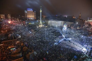 Революція Гідності, річниця на Майдані Незалежності