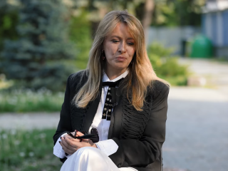 Олена Кравець, кадр з інтерв'ю