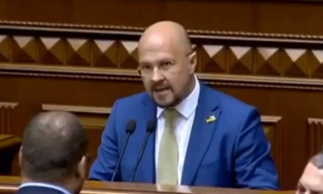 Сергей Вельможный в зале парламента, скрин с видео