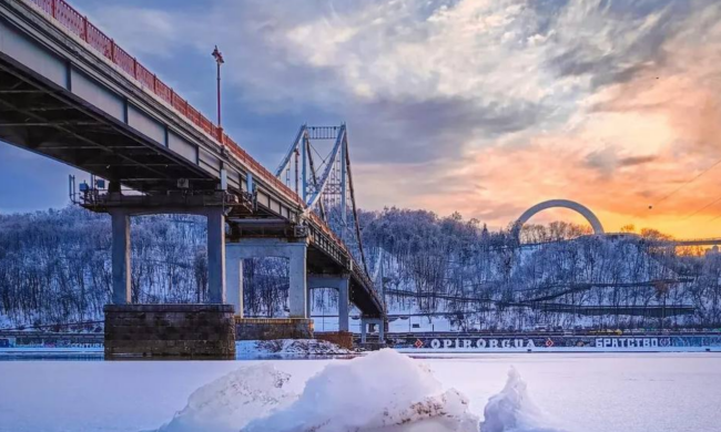 Київ, зима, фото із соцмереж