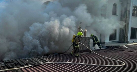 Пожежа на провулку Маячному в Одесі