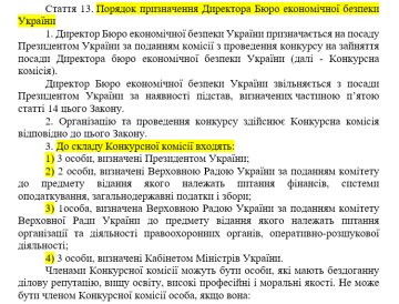 Закон про Бюро економічної безпеки України - скріншот