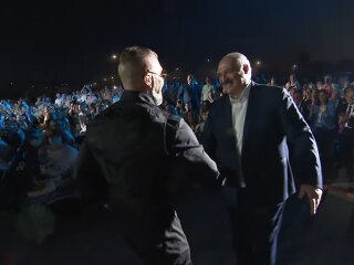 Олександр Лукашенко і Серьога, скріншот з відео