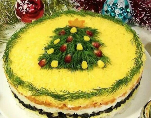 Нежный салатик  "Новогодний сюрприз" на праздники - забудьте о надоевшем оливье
