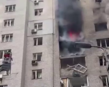 Наслідки атаки рф по Києву, кадр з відео