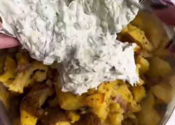 Картофельный салат, кадр из видео