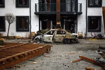 Уничтоженное из-за войны авто, фото epravda
