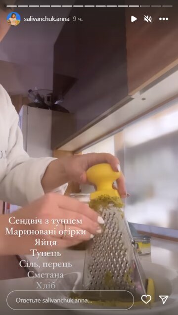 Stories Анни Саліванчук, скріншот: Instagram