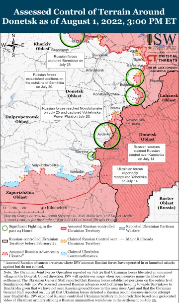 Карта боевых действий, фото: ISW