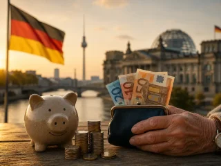 Пенсия в Германии: евро и пенсионное удостоверение