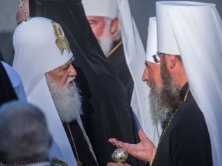 Патріарх РПЦ Кирило і глава УПЦ МП Онуфрій