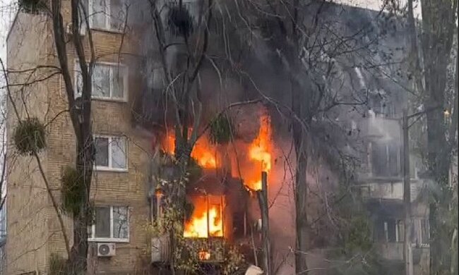 последствия ракетной атаки на Киев