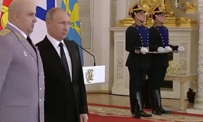 Суровикин и путин, скриншот: YouTube