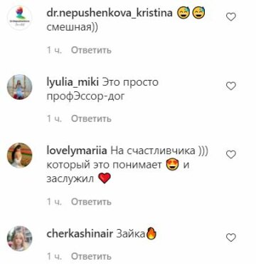 Комментарии к публикации, скриншот: Instagram