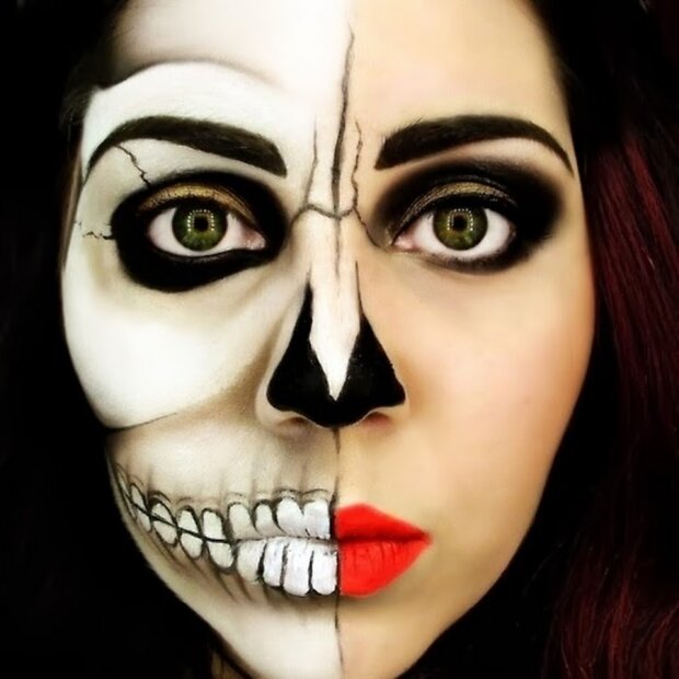 Легкий макияж на Хэллоуин: несложные образы с фото